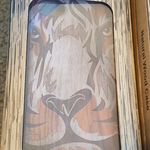 Iphone 7 & 7 Plus Wooden Bamboo Lion Case Cover - Picture 6 of 6